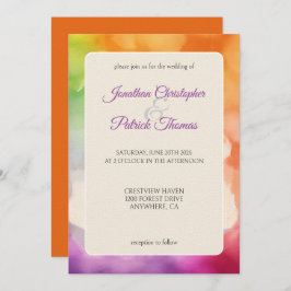 HBT-Pridet Bröllop Kärlek är Kärlek regnbåge Meddelande