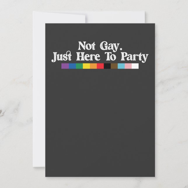 HBT-Pridet går inte bara hit till Party Support Inbjudningar (Framsida)