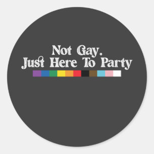 HBT-Pridet går inte bara hit till Party Support Runt Klistermärke