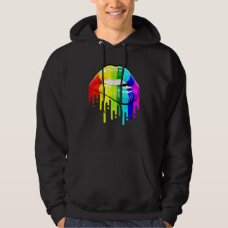 HBT-Pridet HBT Rainbow Läppar Gay Homosexual Lesbi Hoodie