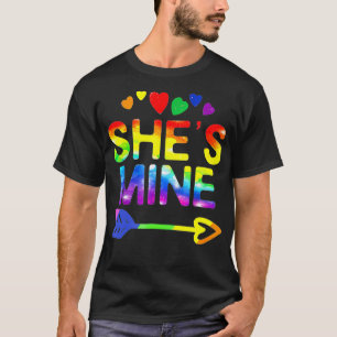 HBT-Pridet Hon är min jag är hennes Lesbisk. T Shirt