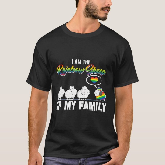 HBT-Pridet jag är min familjs rabustfår LGB T Shirt (Framsida)