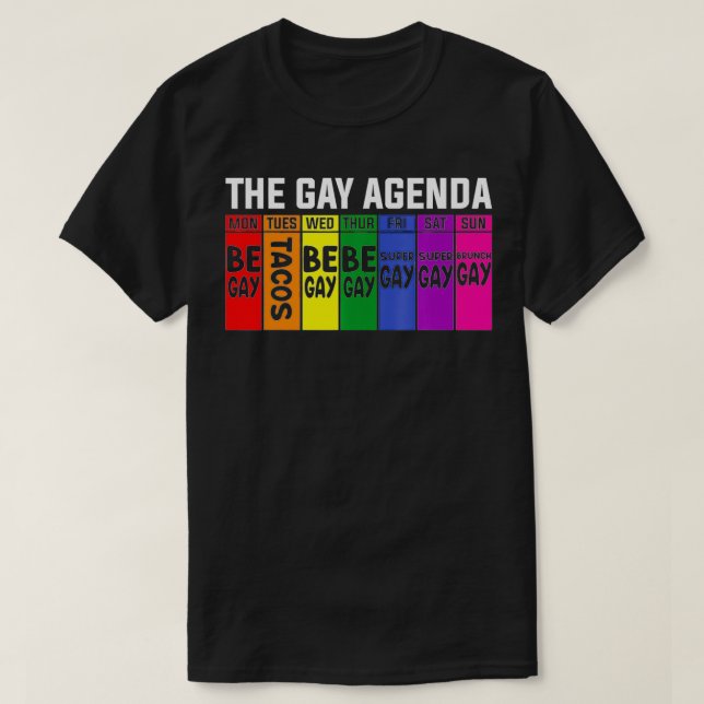 HBT-Pridet på Gay-agendan T Shirt (Design framsida)