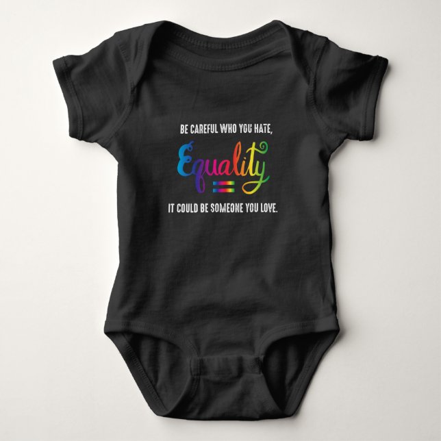 HBT-Pridet Rainbow Equality Gift T Shirt (Framsida)