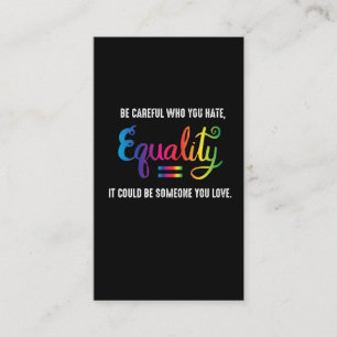 HBT-Pridet Rainbow Equality Gift Visitkort