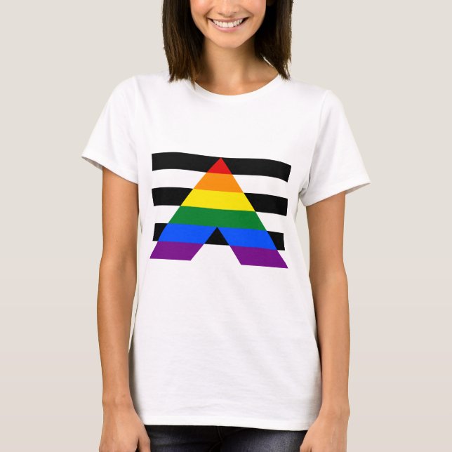 HBT-Pridet Rainbow Proud Ally T Shirt (Framsida)