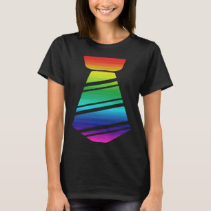 HBT-Pridet Rainbow Tie Lesbisk Gay Human Höger T Shirt