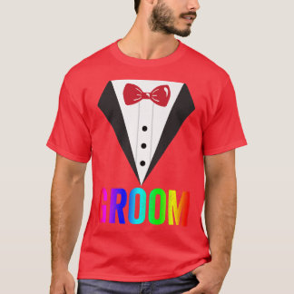 HBT-Pridet RainbowBachelor PartyGay WeddingGroom T Shirt