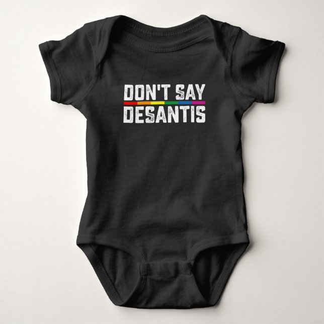 HBT-Pridet Säg inte Desantis Gay-Lesbisken T Shirt (Framsida)