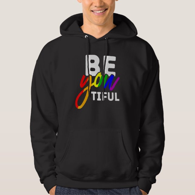 HBT-Pridet var ditt vackra regnbåge Les Hoodie (Framsida)