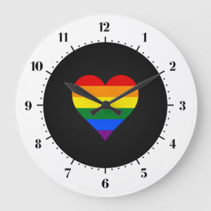 HBT-pridets hjärta - stor klocka