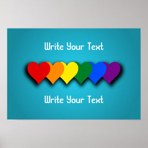 HBT-pridets hjärtan Poster