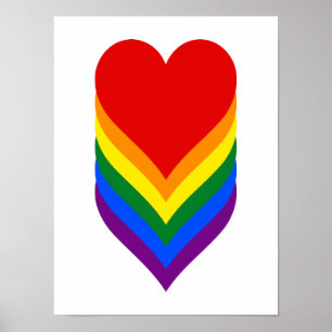 HBT-pridets hjärtan poster