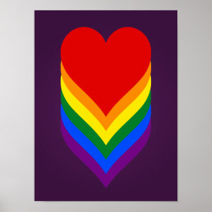 HBT-pridets hjärtan poster
