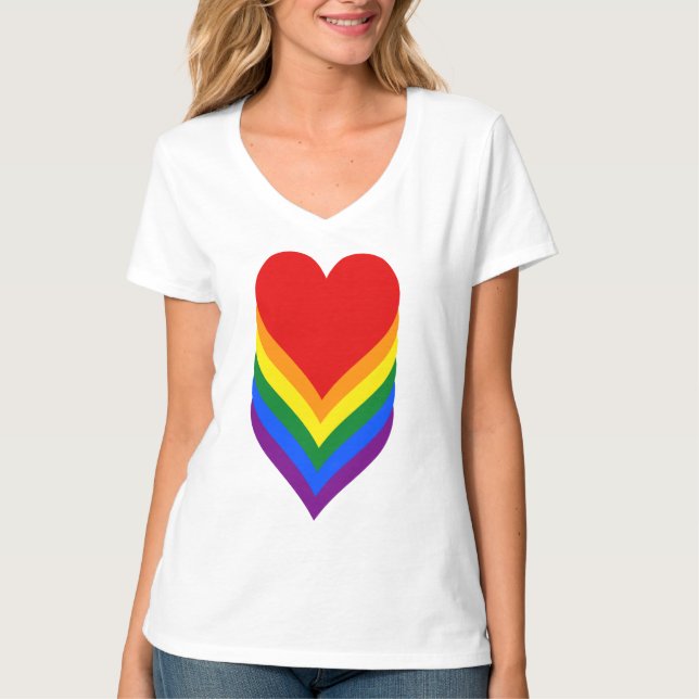 HBT-pridets hjärtan T-Shirt (Framsida)