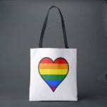 HBT-pridets ryggsäck Tygkasse<br><div class="desc">Tote Bagwith-hjärtdesign i färg för hbt-personer (lesbisk,  homosexuella,  bisexuella och transpersoner) regnbåge för rand pride flagga,  regnbåge kärlek-design</div>