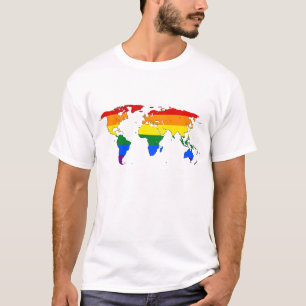 HBT-pridets världskarta T-Shirt