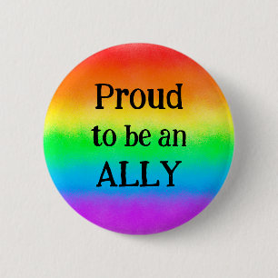 HBT-proud är en ALLY Regnbåge Flagga Knapp