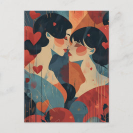 HBT-Q för kvinnor på Alla hjärtans dag Vykort