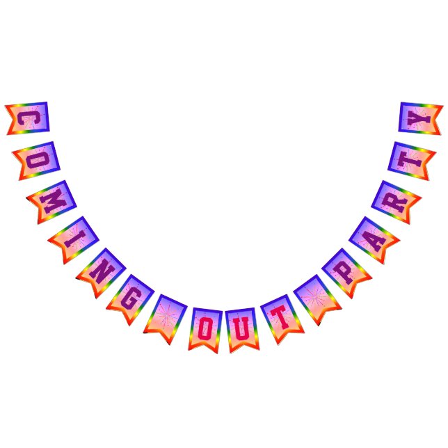 HBT-QIA - Gay pride | Kommer ut från Party Vimplar (Alla)