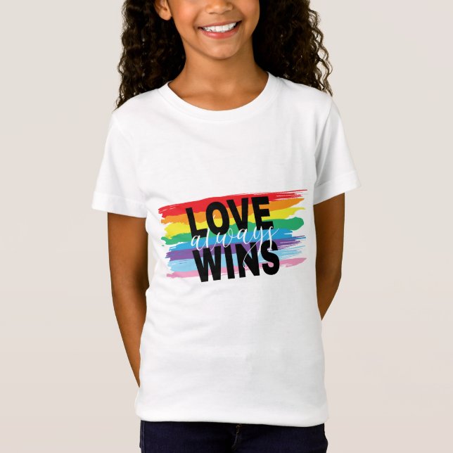 HBT-QIA Kärlek vinner alltid Pride T-Shirt för reg (Framsida)