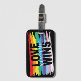 HBT QIA Kärlek vinner alltid, Regnbåge Pride Bagagebricka