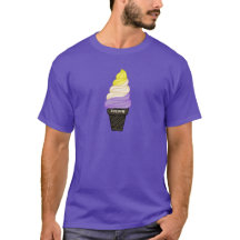 HBT QIA+ Nonbinary Ice Cream Pronouns Cone