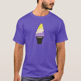 HBT QIA+ Nonbinary Ice Cream Pronouns Cone T Shirt