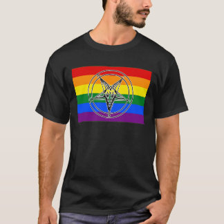 HBT QIA+ Pride Sigil of Baphomet T Shirt