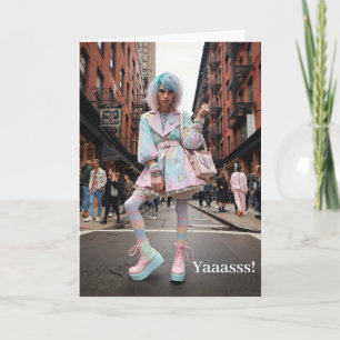 HBT QIA Yaasss födelsedagskort Kort