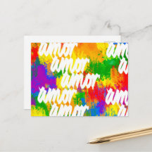 HBT Rainbow färg brushstrokes Kärlek calligraphy P