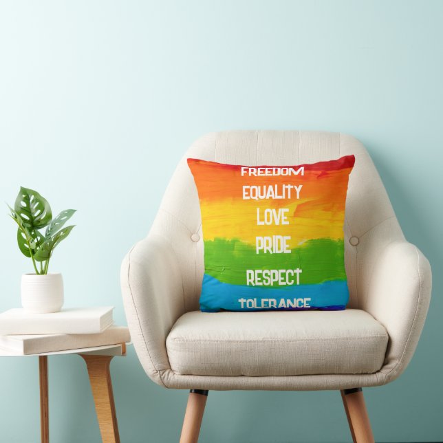HBT Rainbow Flagga Dekorativ kudde - Pride Decorat (Stol)