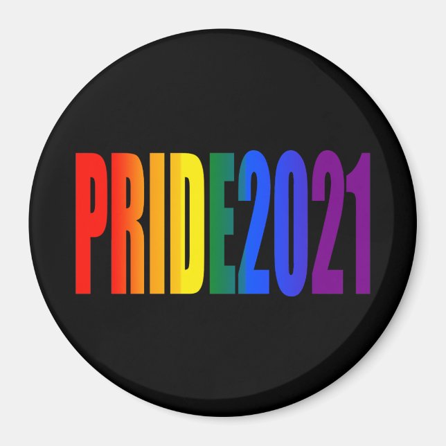HBT Rainbow Flagga Färg HBT TQ Gay pride 2021 Magnet (Framsidan)
