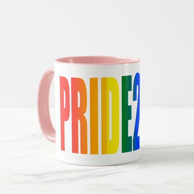 HBT Rainbow Flagga Färg HBT TQ Gay pride 2021 Mugg (Framsida vänster)