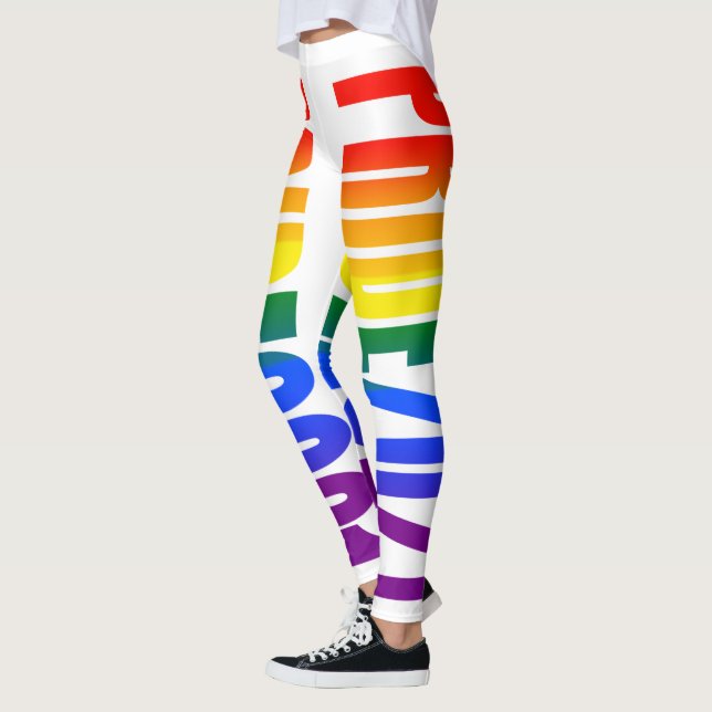 HBT Rainbow Flagga Text Gay pride 2021 HBT TQ Leggings (Vänster)