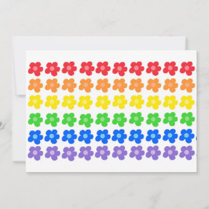HBT Rainbow Flowers Gay pride Freedom & Equality Inbjudningar