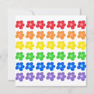 HBT Rainbow Flowers Gay pride Freedom & Equality Kort