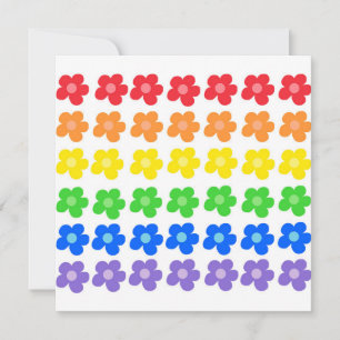 HBT Rainbow Flowers Gay pride Freedom & Equality Tack Kort