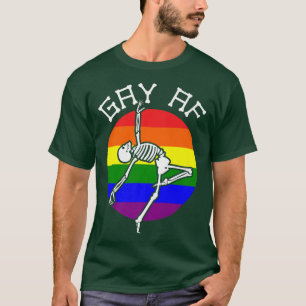 HBT Rainbow Gay AF Skeleton Nonbinary Kärlek T Shirt