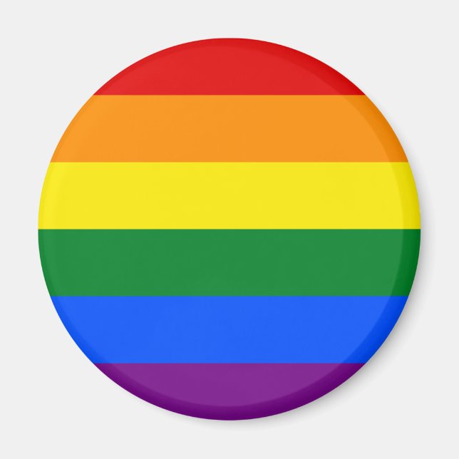 HBT Rainbow Gay pride Flagga Magnet (Framsidan)