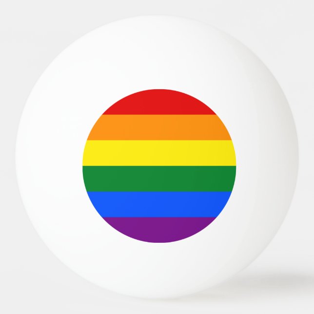 HBT Rainbow Gay pride Flagga Pingisboll (Framsidan)