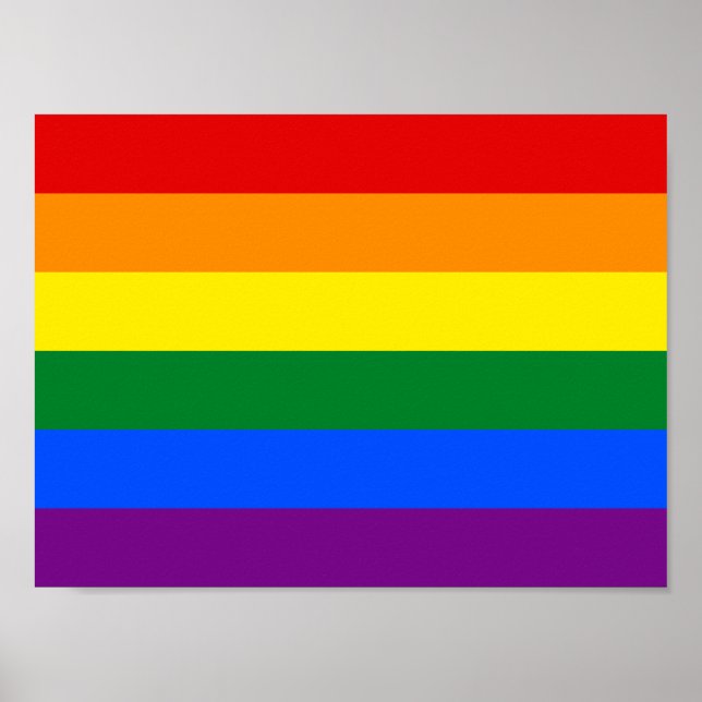 HBT Rainbow Gay pride Flagga Poster (Framsidan)