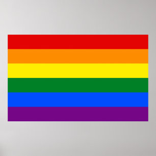 HBT Rainbow Gay pride Flagga Poster