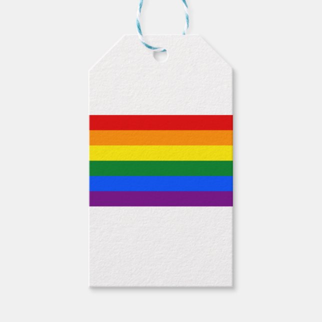 HBT Rainbow Gay pride Flagga Presentetikett (Framsidan)