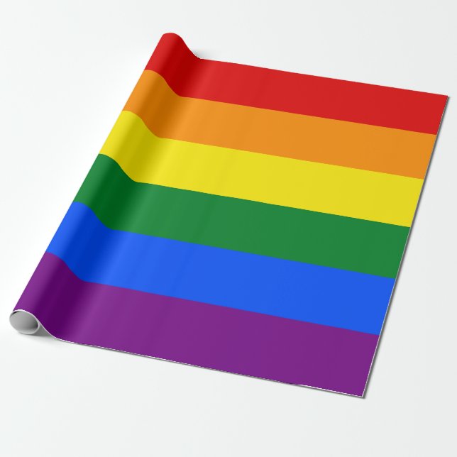 HBT Rainbow Gay pride Flagga Presentpapper (Utrullad)