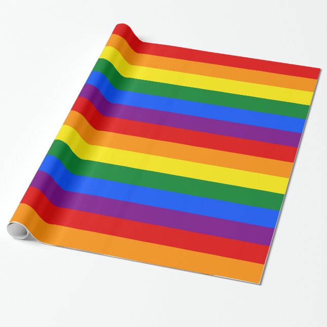 HBT Rainbow Gay pride Flagga Presentpapper (Utrullad)
