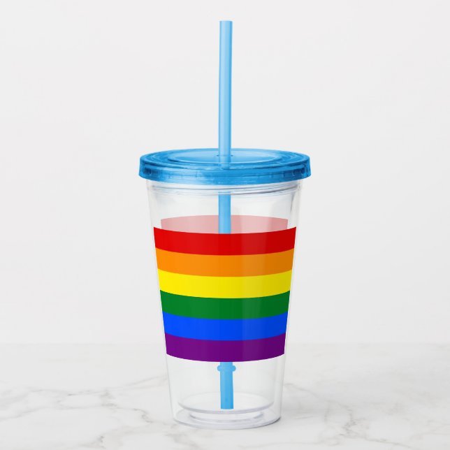 HBT Rainbow Gay pride Flagga Take Away Mugg (Framsida)