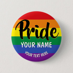 HBT Rainbow Gay pride Personlig Knapp