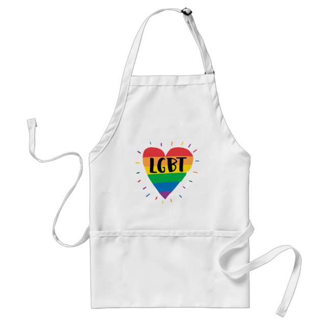 HBT Rainbow Heart Förkläde (Framsidan)