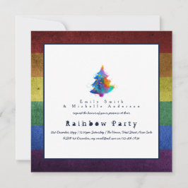 HBT Rainbow Julgran Party Gay pride Inbjudningar